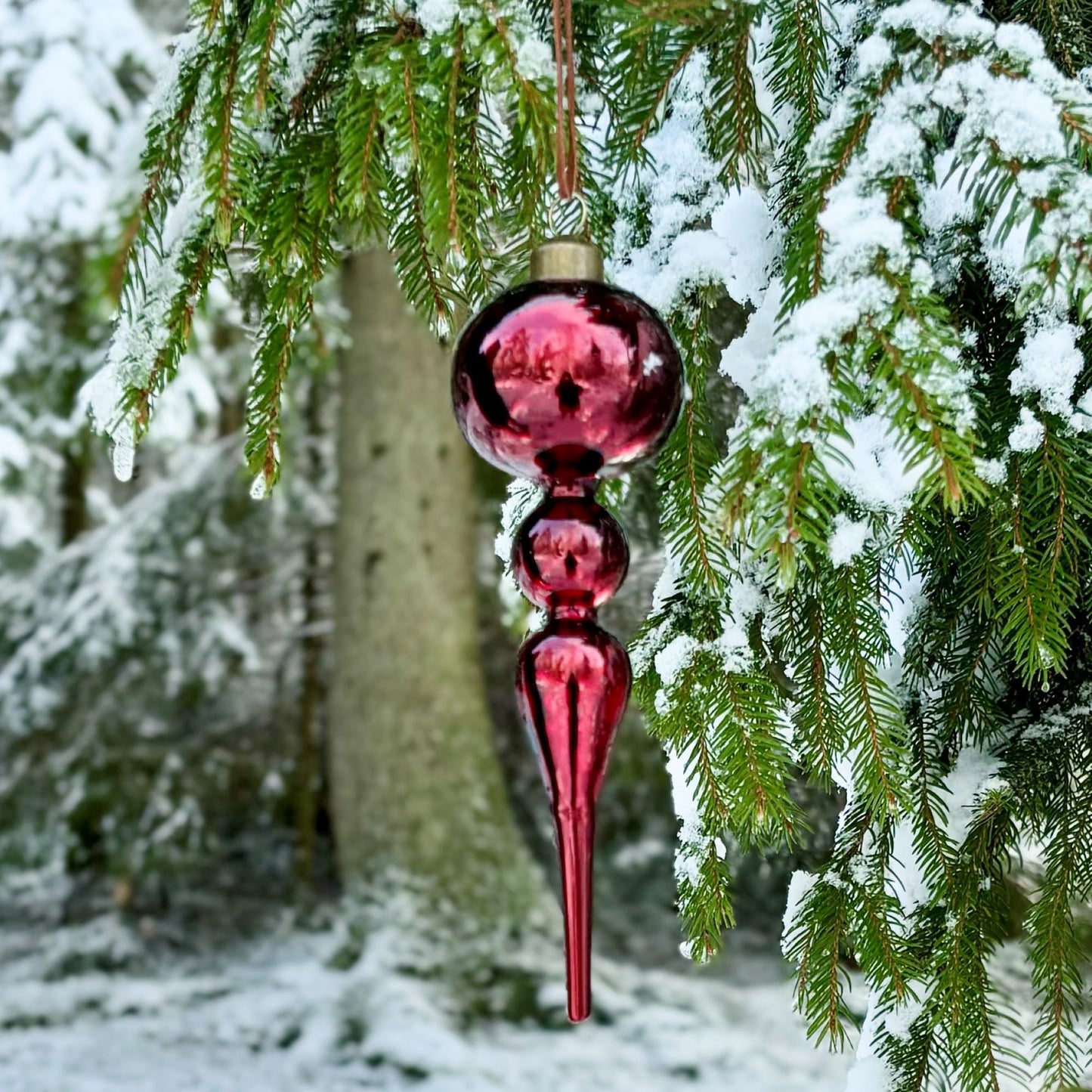 Spira Glas Röd Glansig