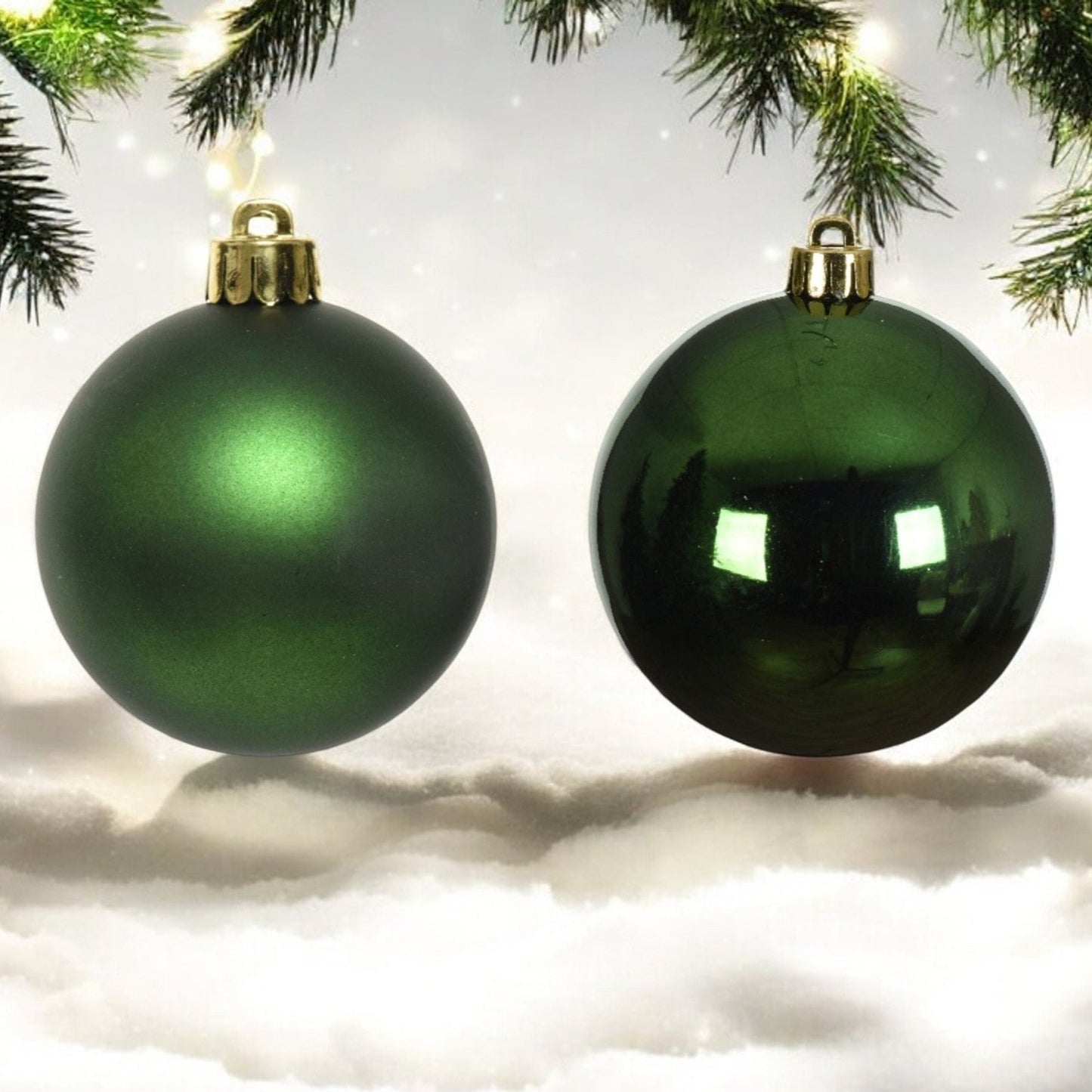 Julgranskulor Pine Green 6st, 8cm