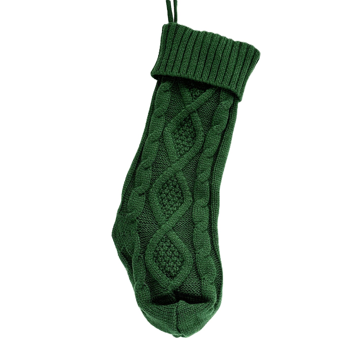 Julstrumpa Grön Stickad