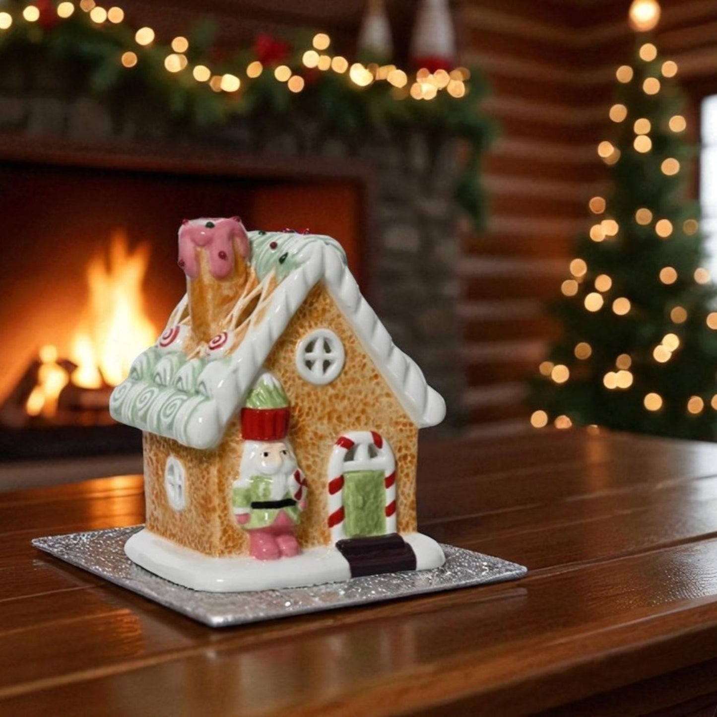 Ljuslykta Nötknäpparens Pepparkakshus