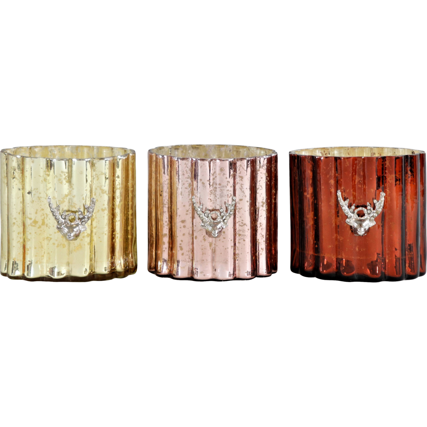 Ljuslyktor med Hjortmotiv 3st