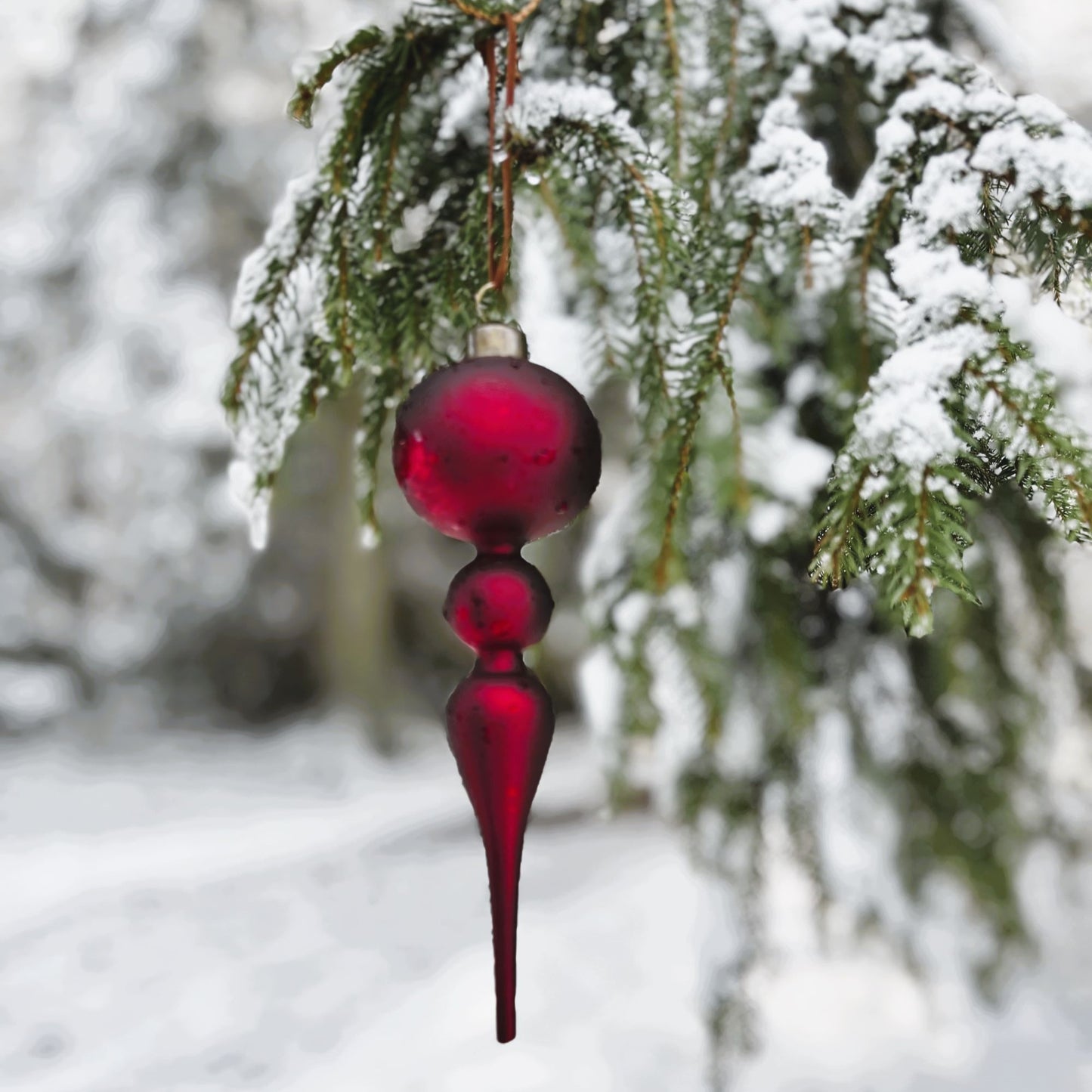 Spira Glas Röd Matt