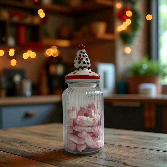 Förvaringsburk Julgran i glas