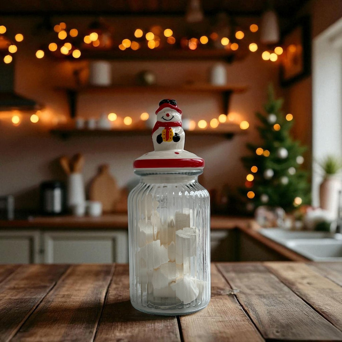 Förvaringsburk Snögubbe i glas