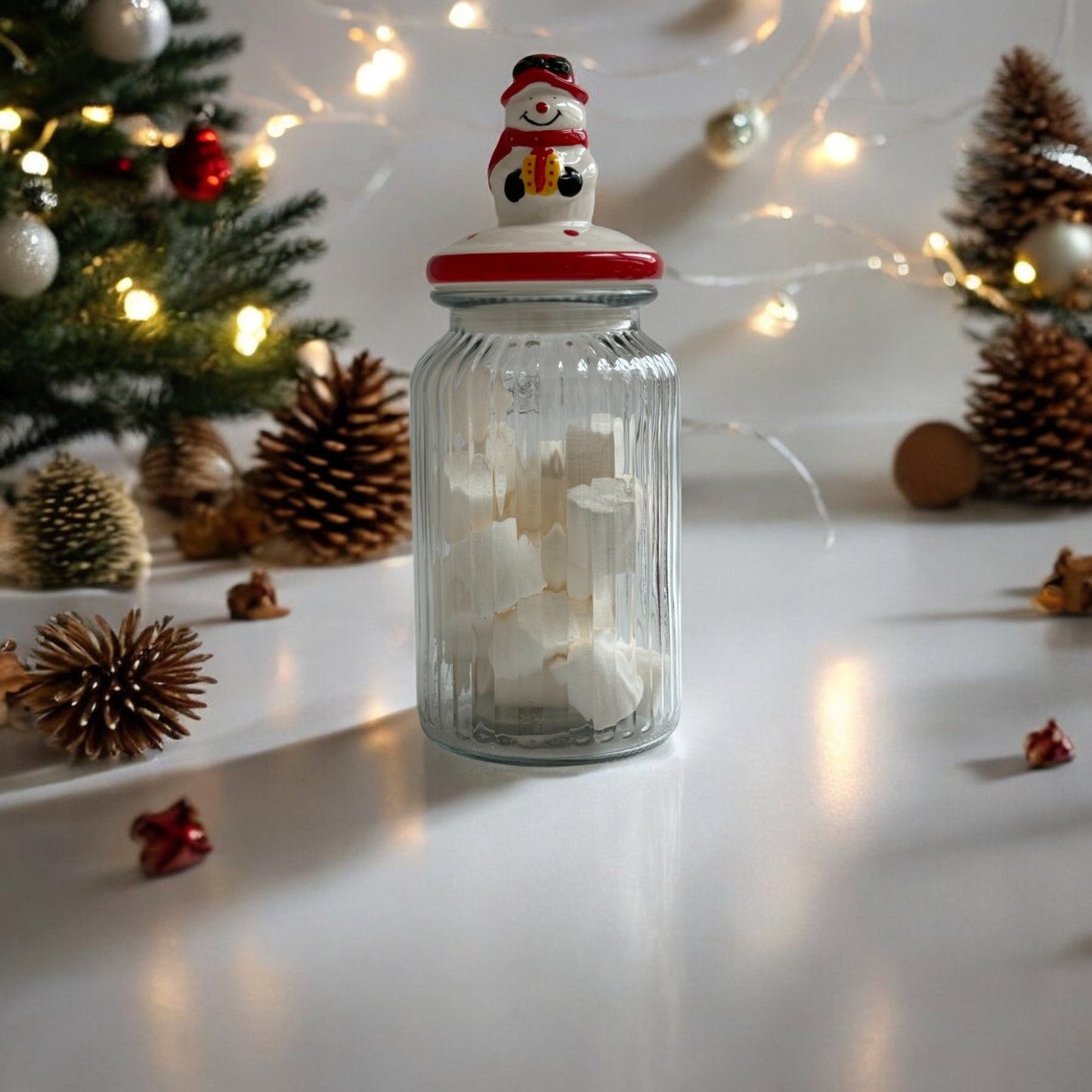 Förvaringsburk Snögubbe i glas