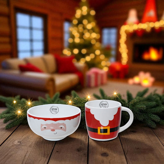 Frukost set Skål & Kopp Jultomte
