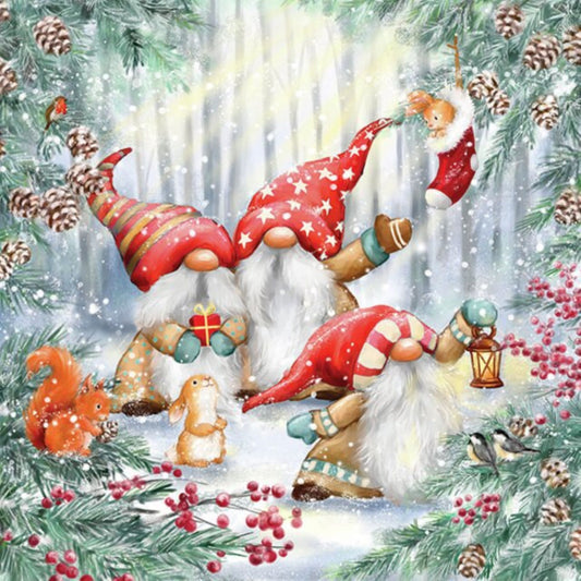 Servetter Gnomes in Frozen Forrest