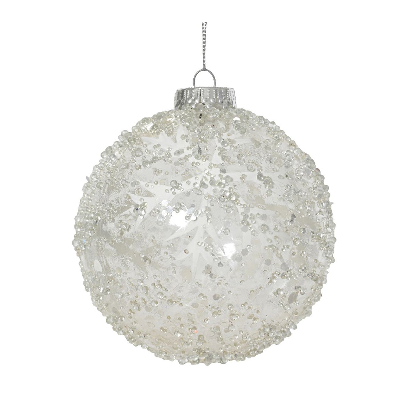 Julgranskula Snowflake White/Vit