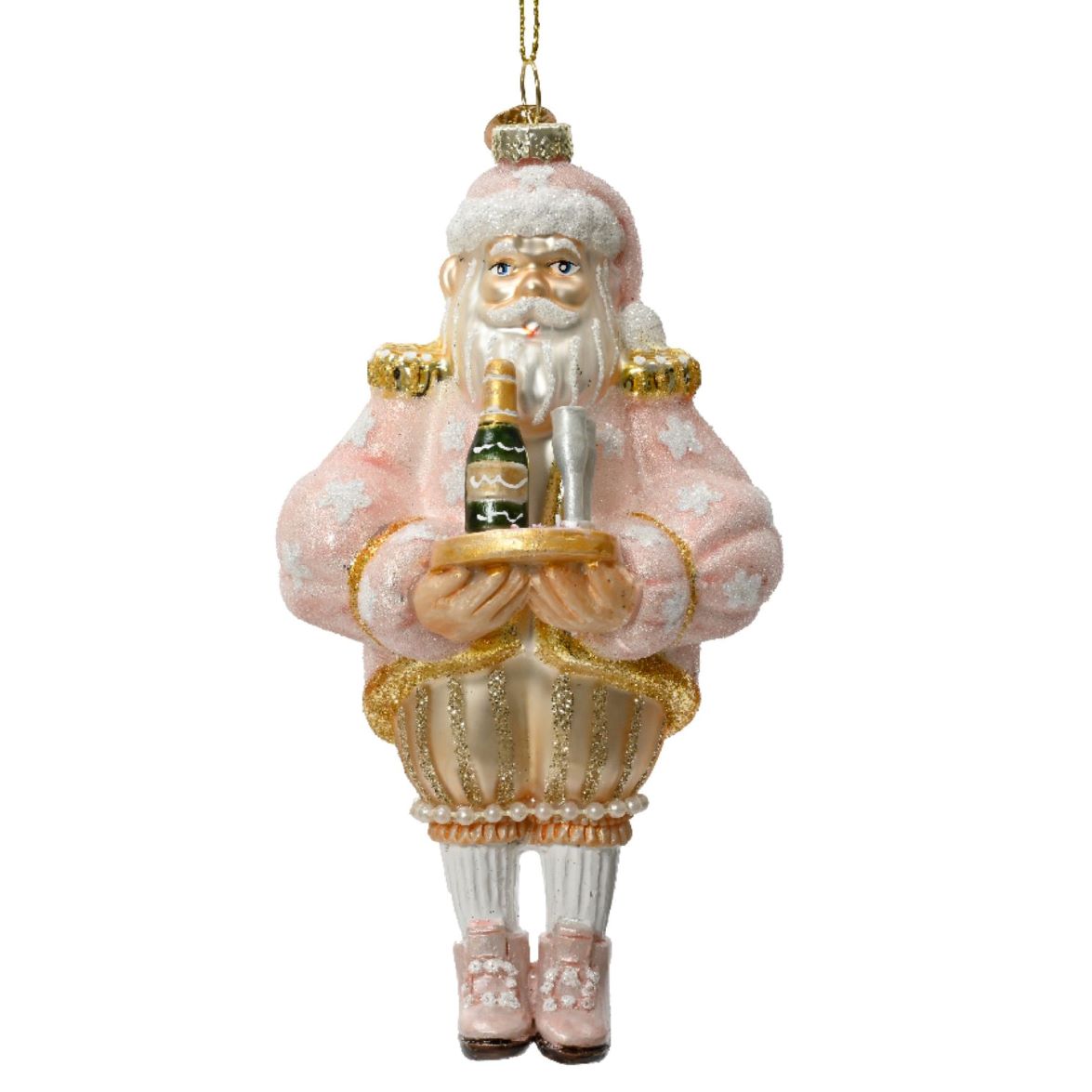 Julgransprydnad Jultomte Champagne