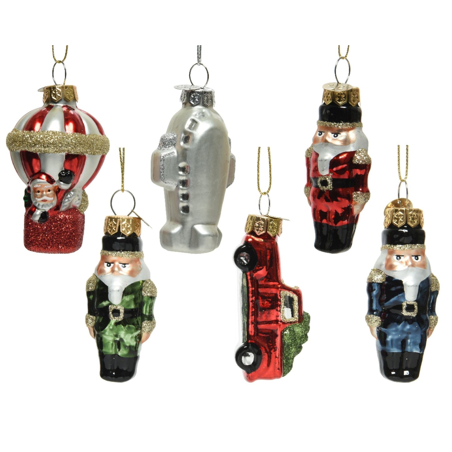 Julgransprydnad blandade figurer