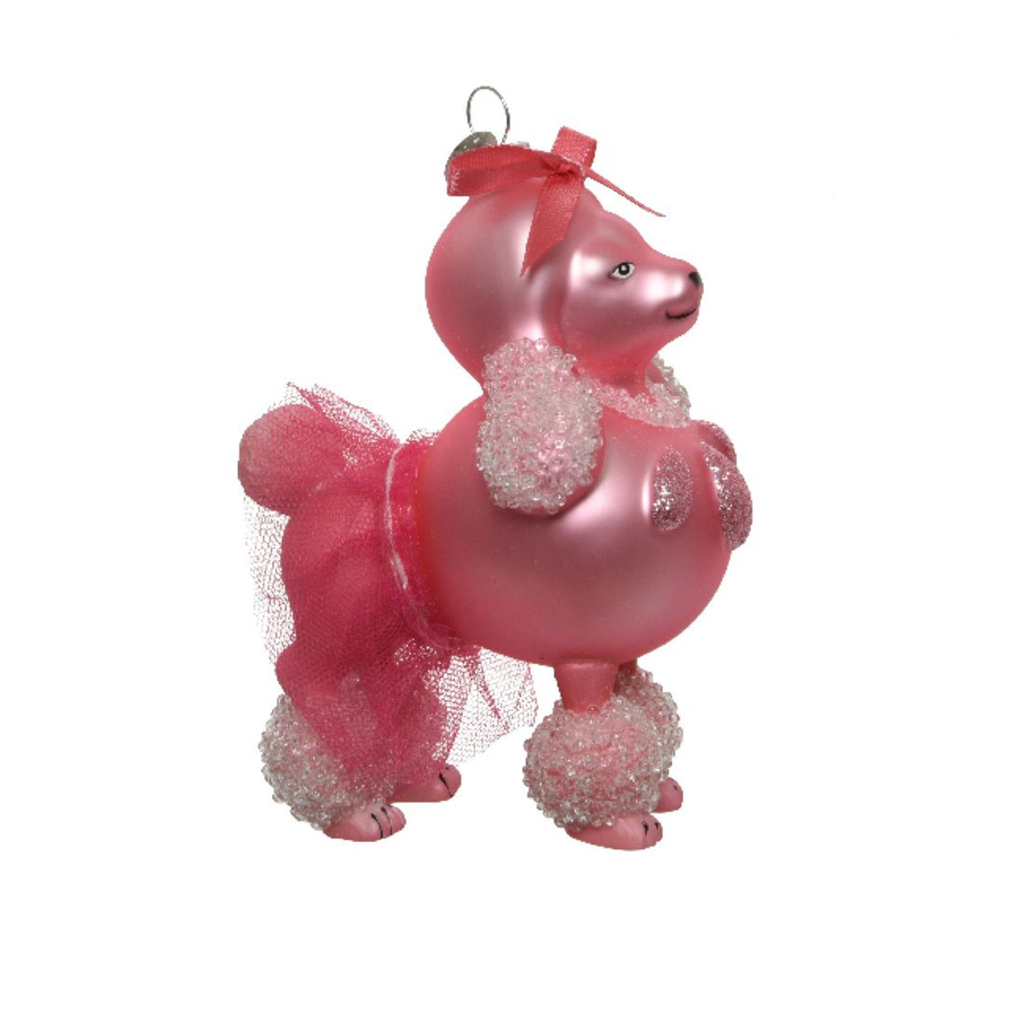 Julgransprydnad Pudel Lipstick Pink