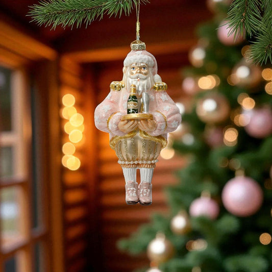 Julgransprydnad Jultomte Champagne