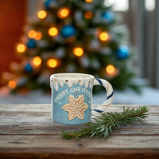 Julmugg Merry Christmas Snöflinga