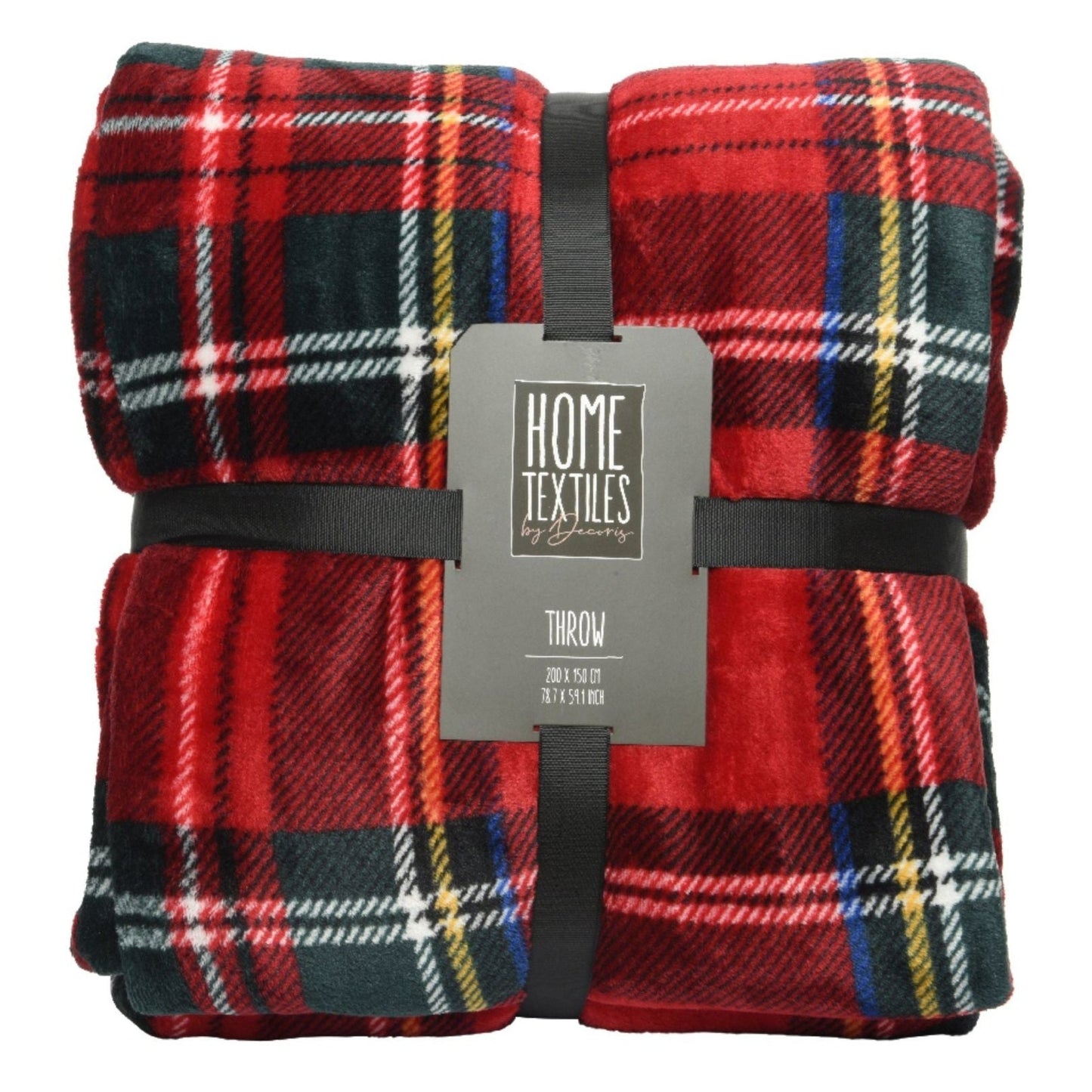 Julfilt/Pläd Rutig Röd