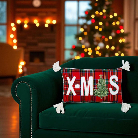 Kuddfodral X-Mas Rutig