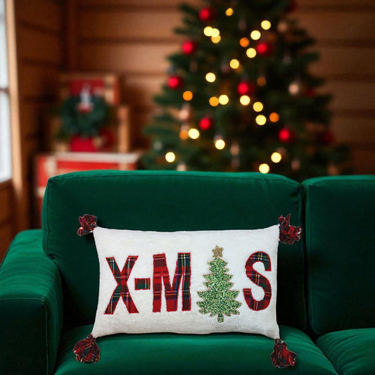 Kuddfodral X-Mas Vit