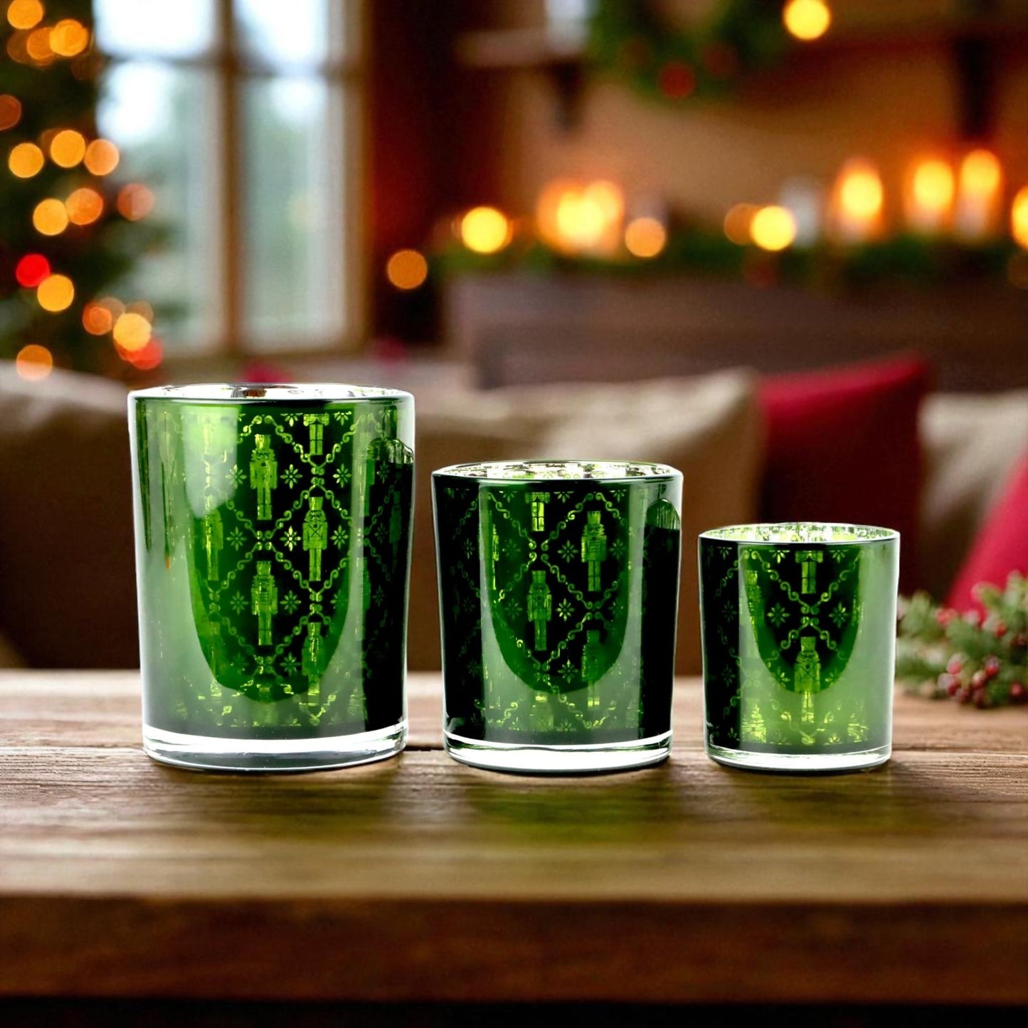 Ljuslyktor Nötknäppare grön