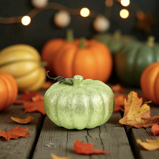 Pumpa grön/glittrig