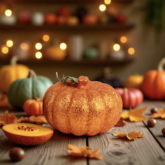 Pumpa orange/glittrig