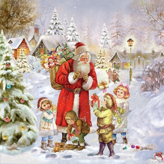 Servetter Santa Bringing Presents