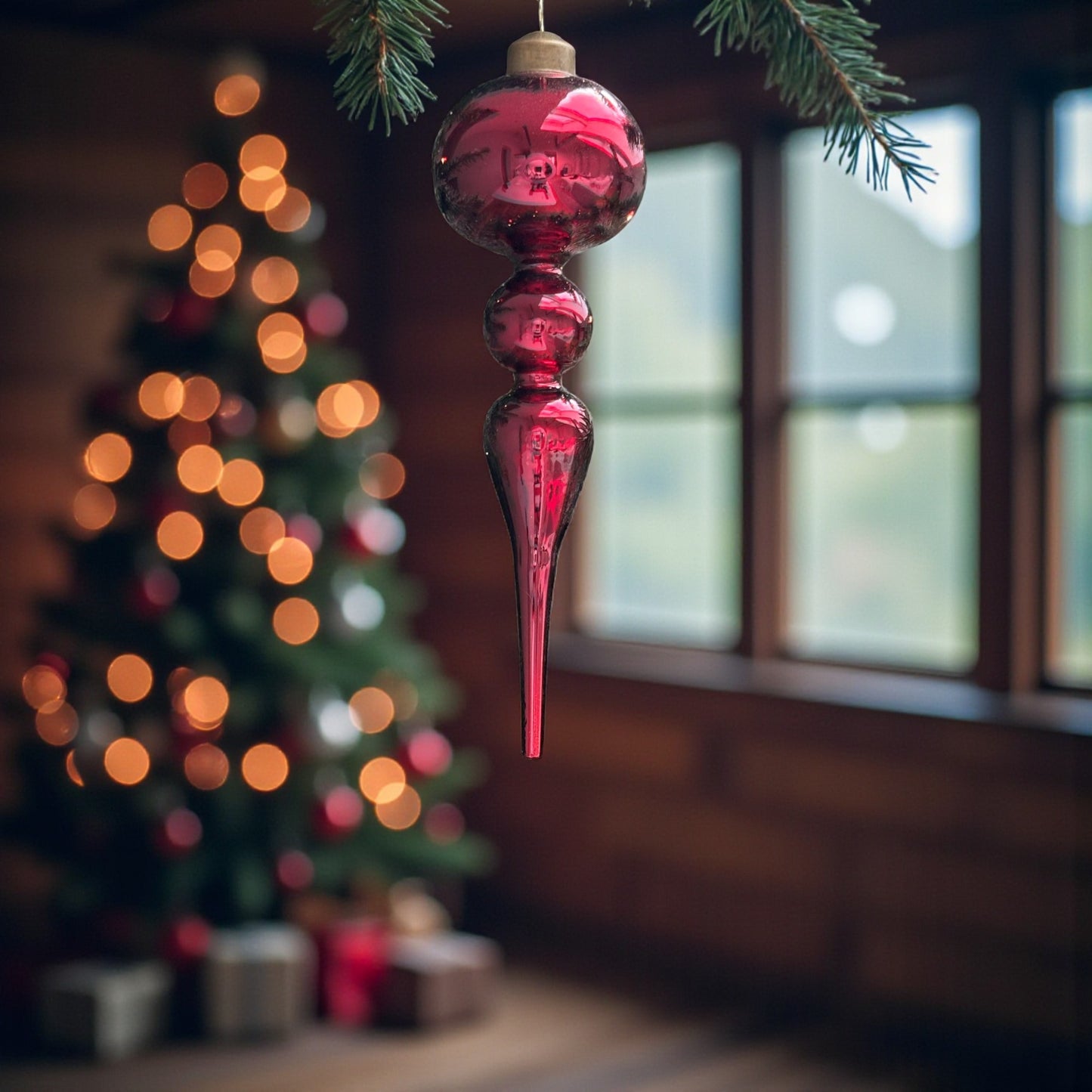 Spira Glas Röd Glansig