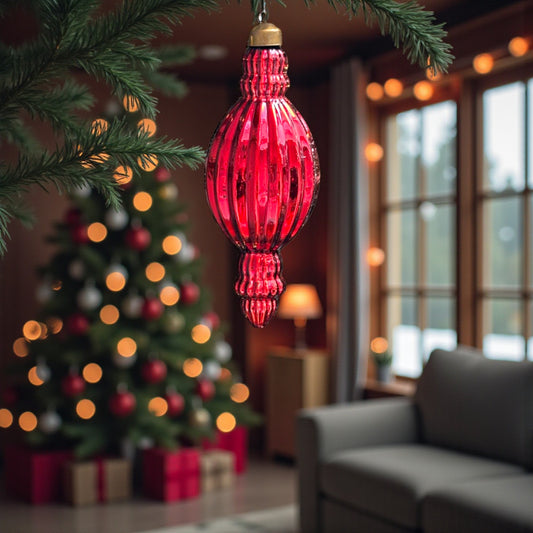 Spira Glas Röd Glansig