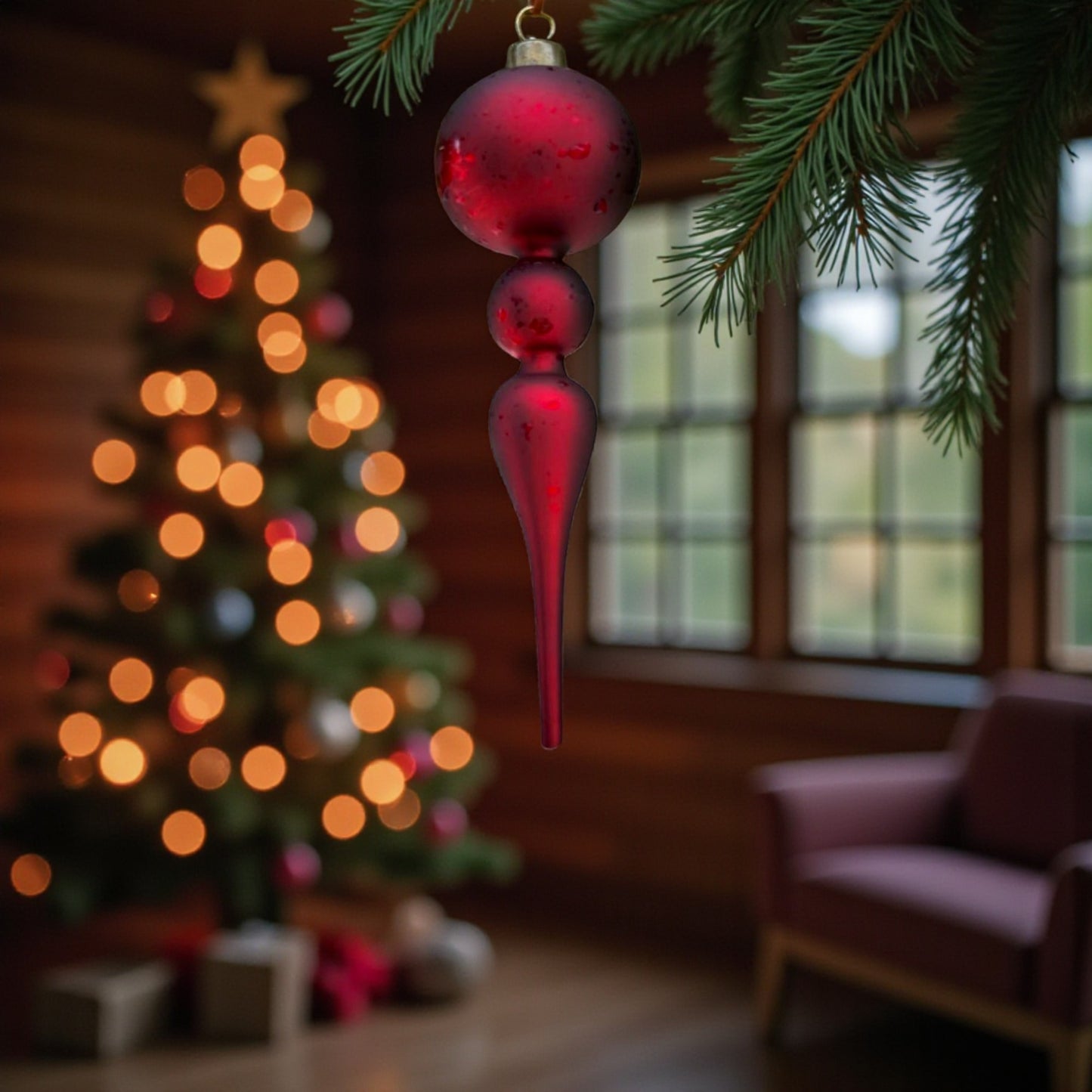 Spira Glas Röd Matt