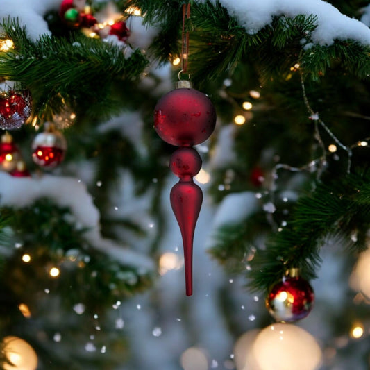 Spira Glas Röd Matt