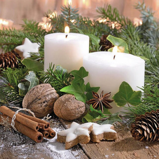 Servetter White Candles
