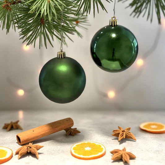Julgranskulor Pine Green 6st, 8cm