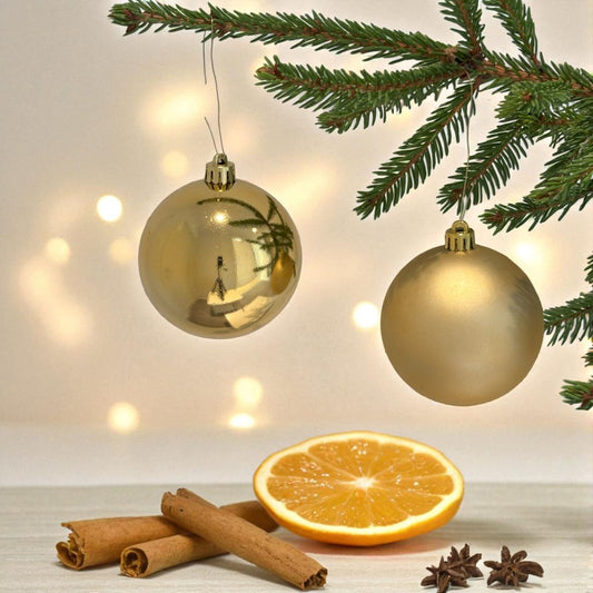 Julgranskulor Light Gold 6st, 8cm