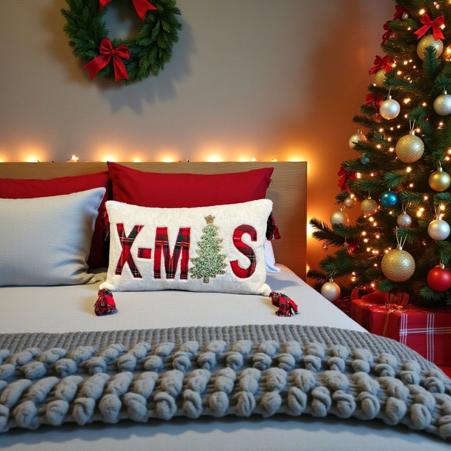 Kuddfodral X-Mas Vit